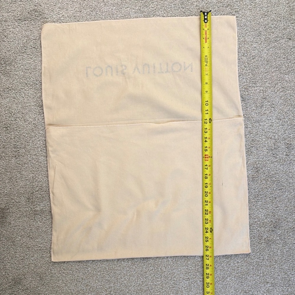 Louis Vuitton Large Beige Recycled Cotton Dust Bag Logo Handbag Cover - Picture 5 of 9
